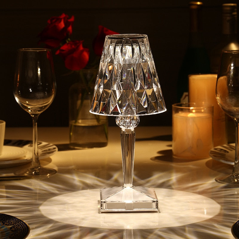 Round Crystal Desk Lamp