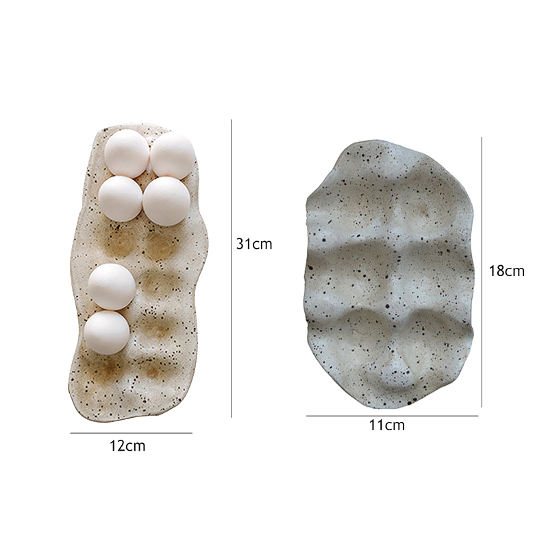 Speckled Organic Shaped Egg Tray