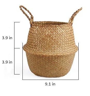 Wicker Bamboo Natural Brown Basket