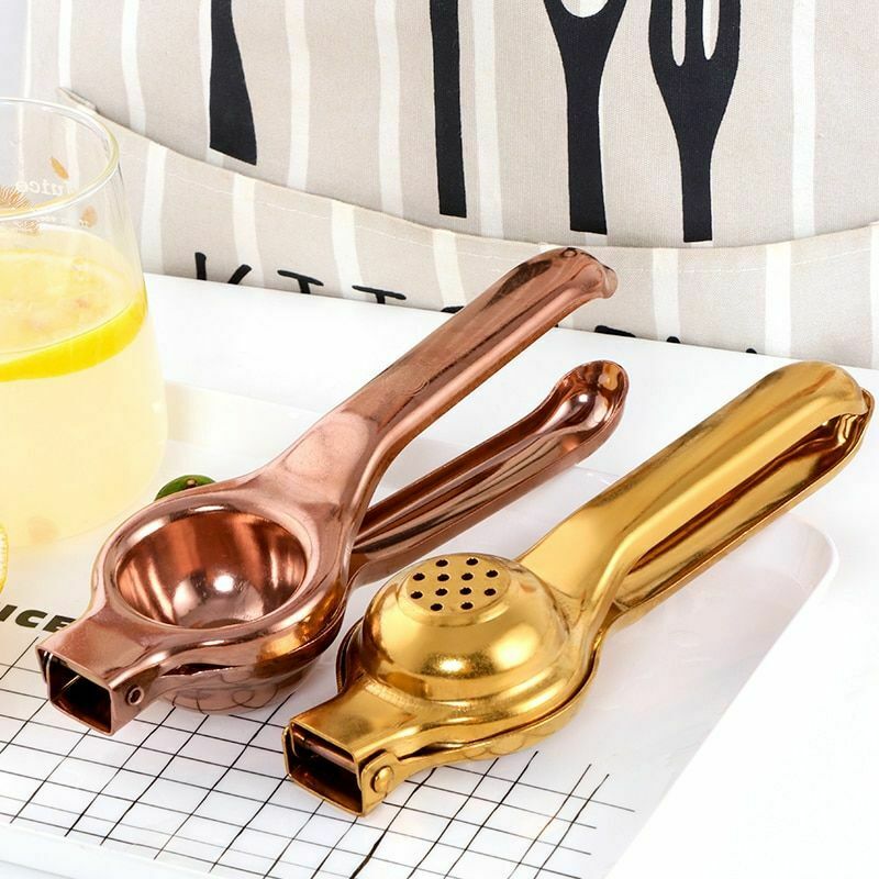 Gold Bronze Handheld Metal Lemon Juice Squeezer