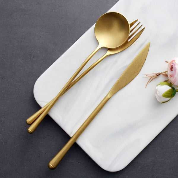 Gold Stainless Steel Dinnerware Set 