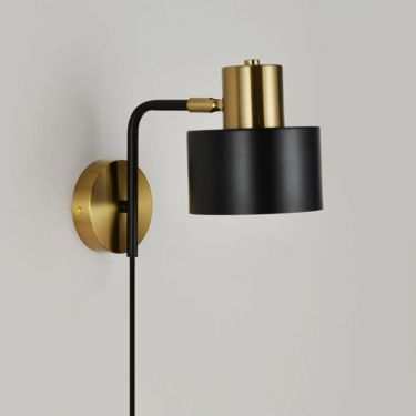 black and brass Wall Sconce Light