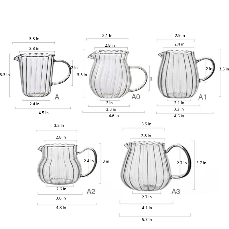 Round Clear Glass Cup Measurements