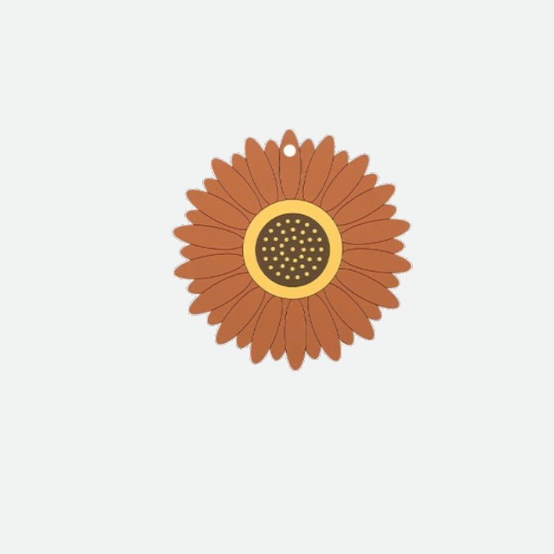 Yellow and Brown Silicone Sunflowers Shape Table Coaster