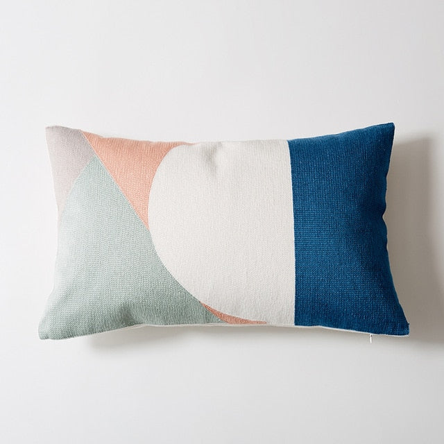 Modern Geometric Lumbar Pillow 12x20 inch