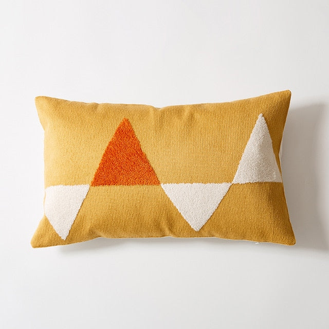 Modern Geometric Lumbar Pillow 12x20 inch