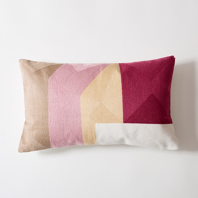 Modern Geometric Lumbar Pillow 12x20 inch