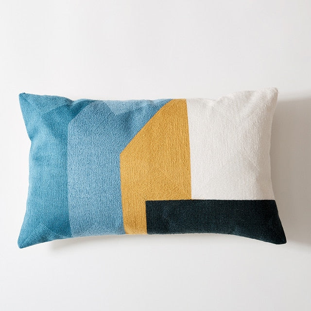 Modern Geometric Lumbar Pillow 12x20 inch