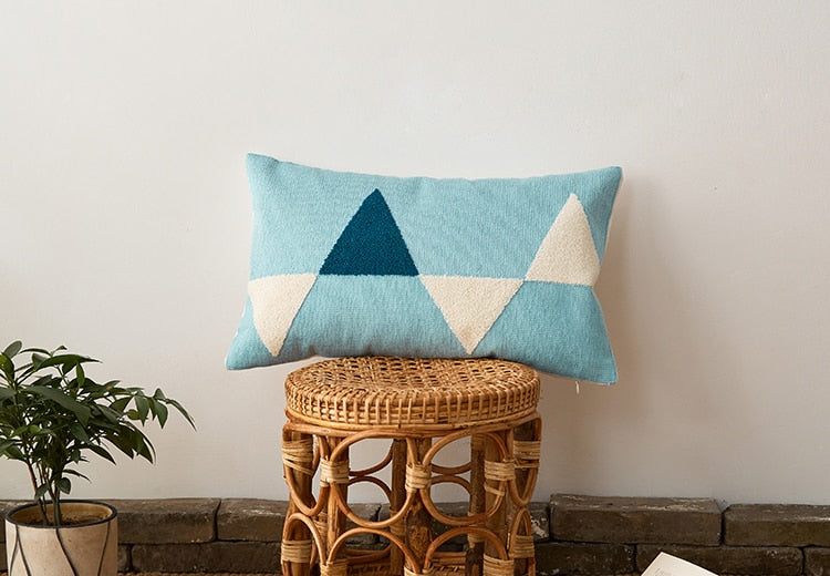 Modern Geometric Lumbar Pillow 12x20 inch