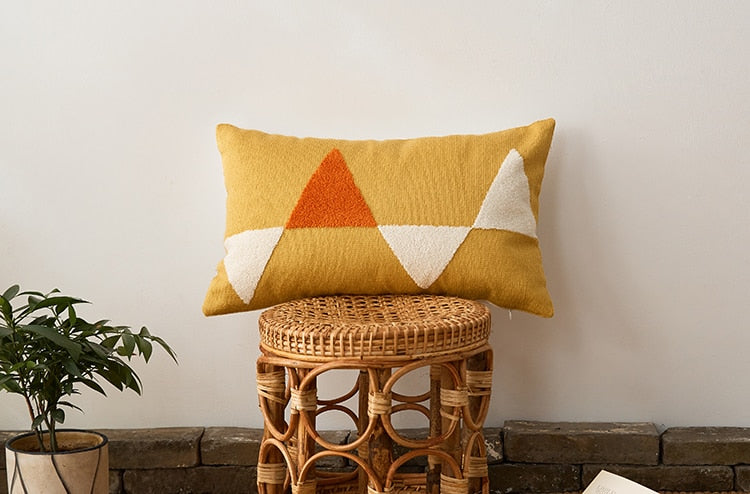 Modern Geometric Lumbar Pillow 12x20 inch