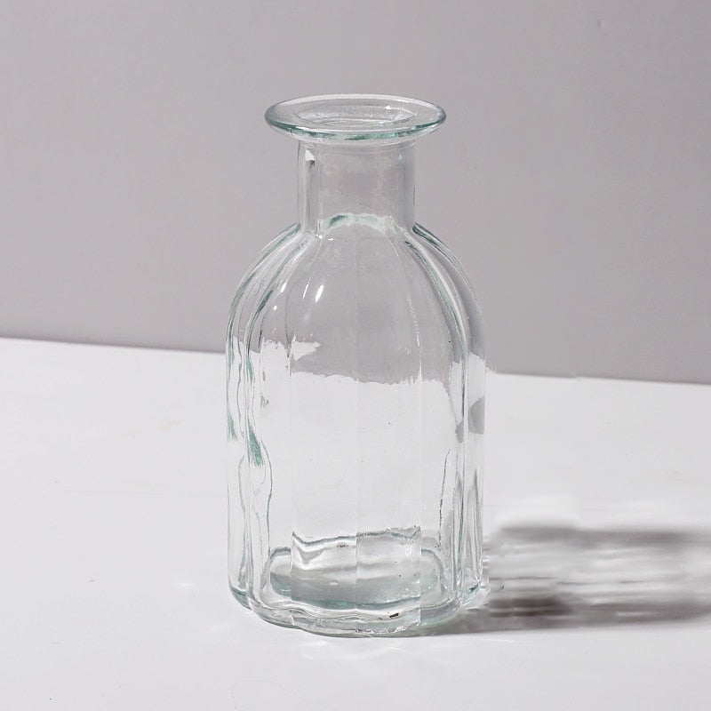 Flower Glass Vase with Unique Designs for Table Decoration