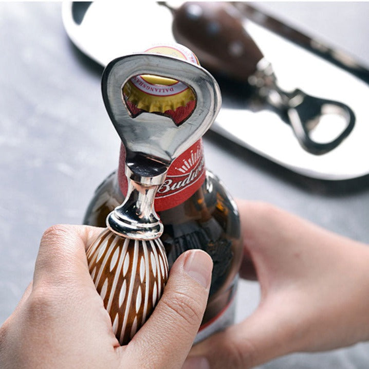 Wooden and Stainless Beer Bottle Opener 