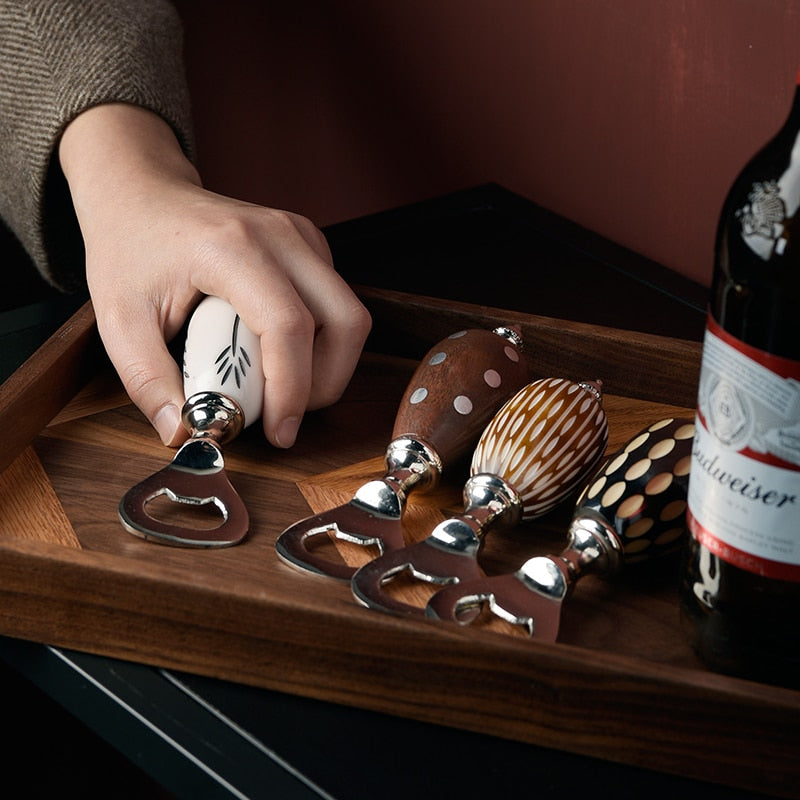 Wooden and Stainless Beer Bottle Opener 