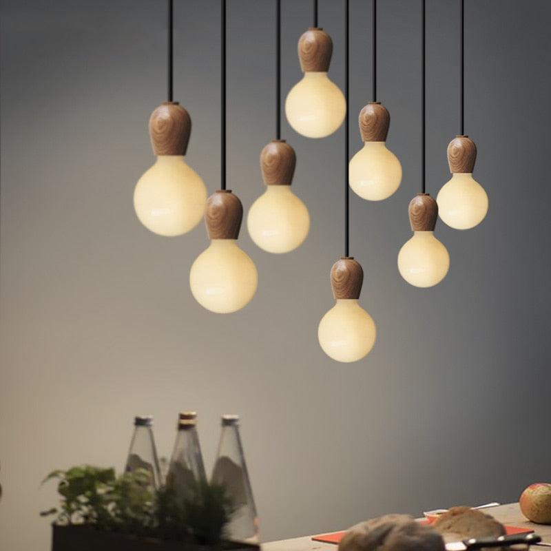 Wooden Retro Pendant Lamp 