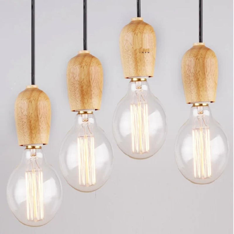 Wooden Retro Pendant Lamp 