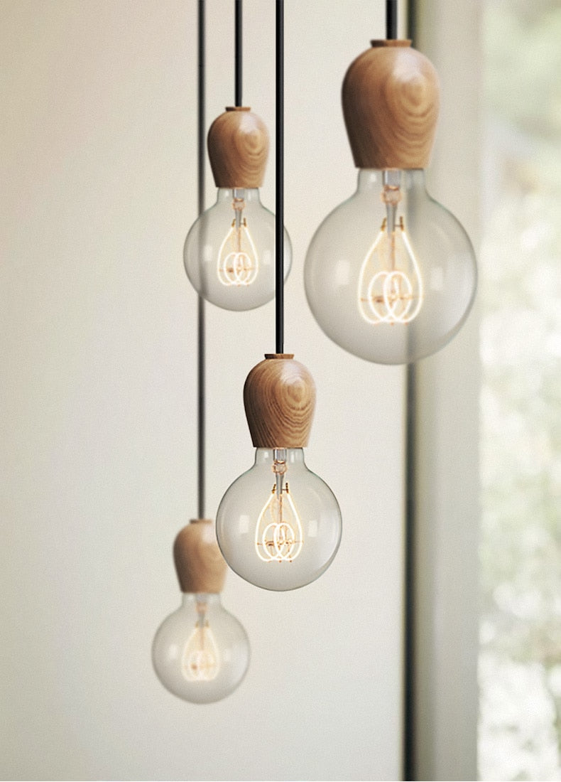 Wooden Retro Pendant Lamp 