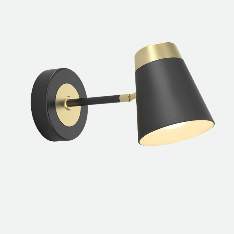 Luxury LED Warm White Light Color in Black and Golden Wall Lamp 