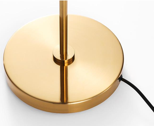 Three Bulb Dynamic Floor Lamp in Brass