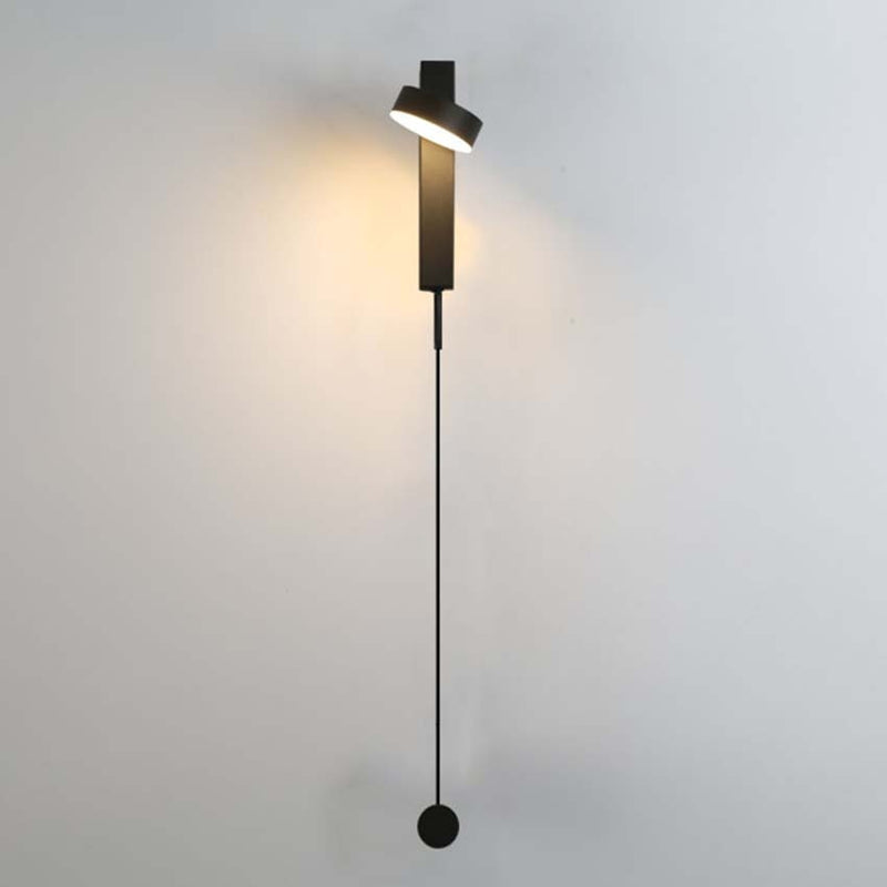 Vertical Rectangle Black Iron Painted Wall Light