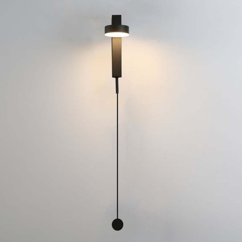 Vertical Rectangle Black Iron Painted Wall Light