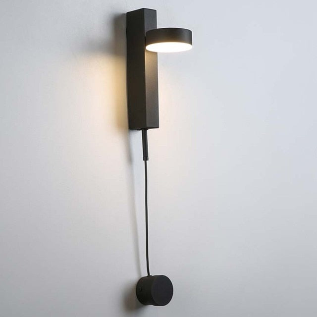 Vertical Rectangle Black Iron Painted Wall Light