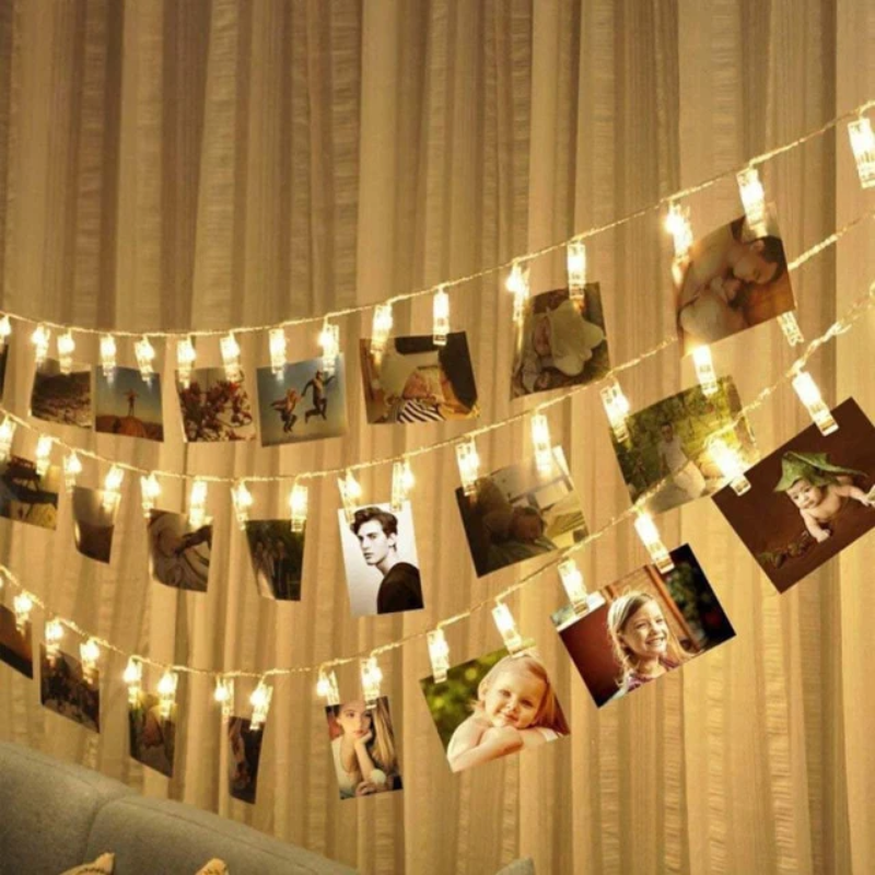 Twinkle LED String Lights Photo Holder