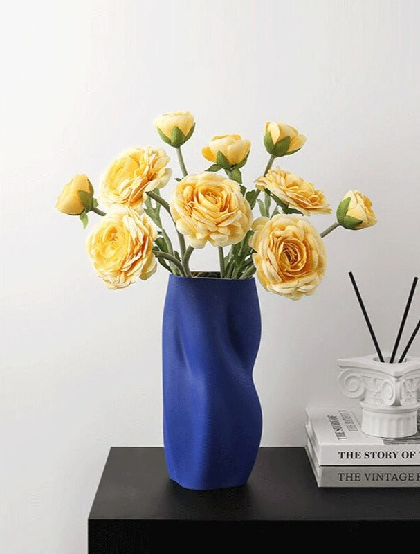 Twisted Ceramic Flower Vase