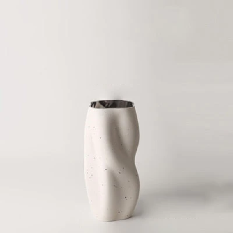 Twisted Ceramic Flower Vase