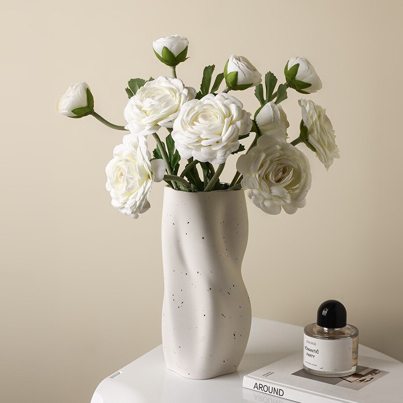 Twisted Ceramic Flower Vase