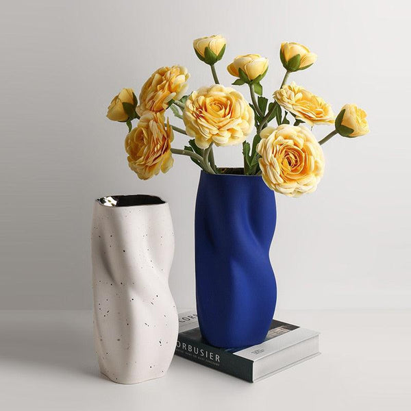 Twisted Ceramic Flower Vase