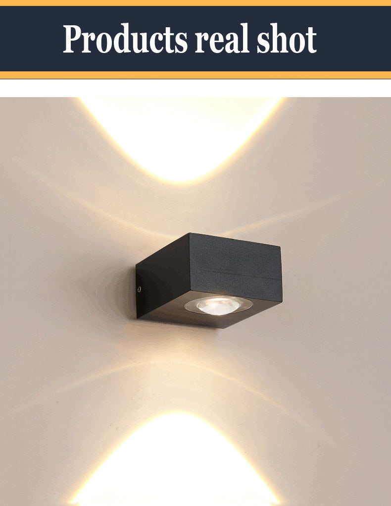 UFO Black Box Waterproof Wall Lamp