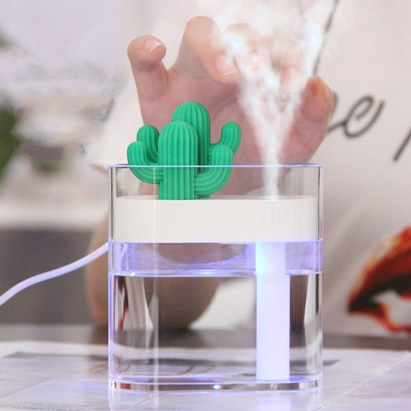 Clear Ultrasonic Cactus Essential Oil Aroma Diffuser