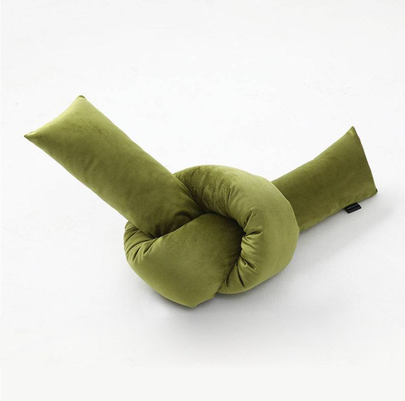 Velvety Retro Shapes Pillow