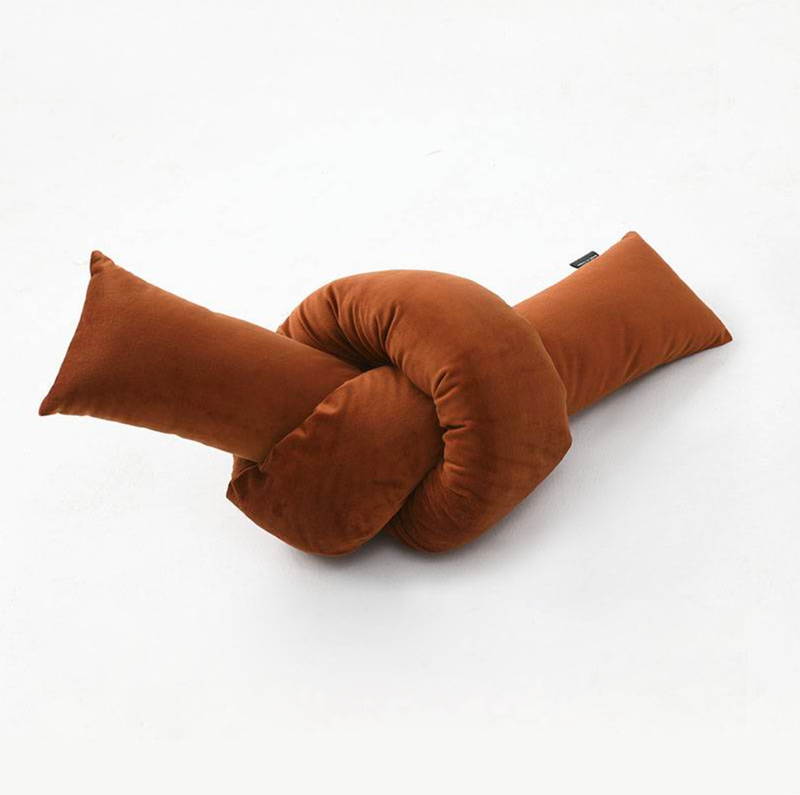 Velvety Retro Shapes Pillow