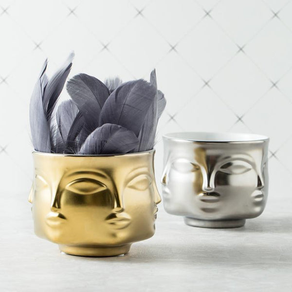 face ceramic porcelain planter