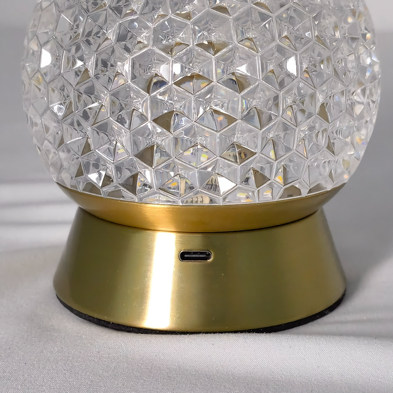 Sparkle Cordless Table Lamp Round Glitz Battery lamp