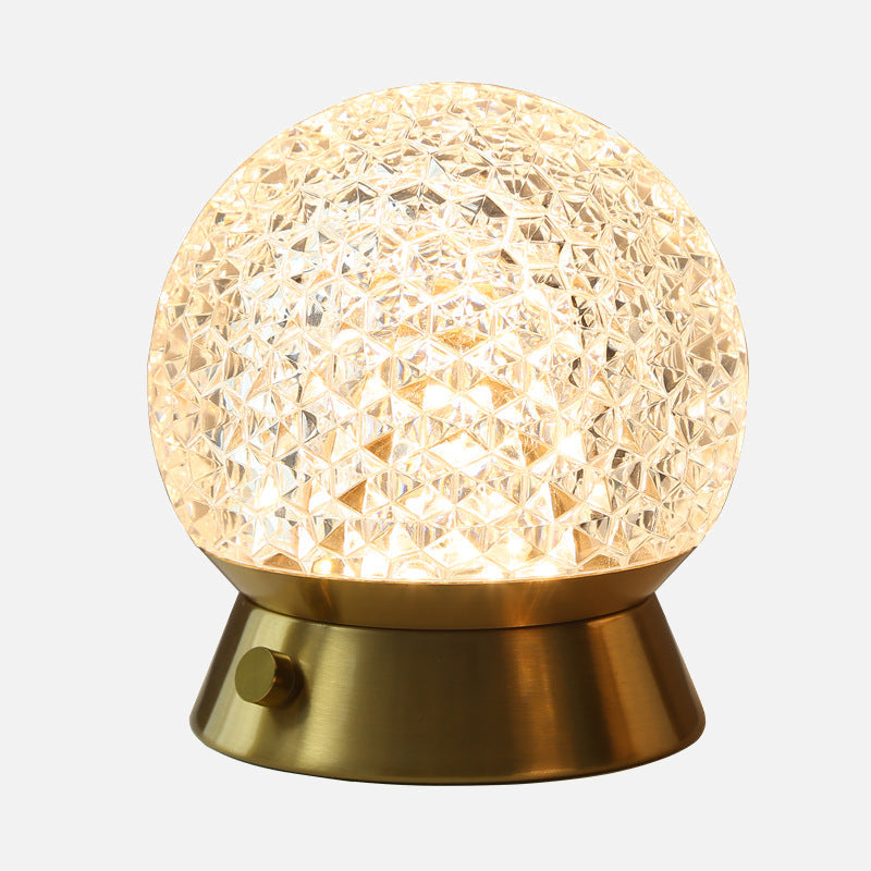 Sparkle Cordless Table Lamp Round Glitz Battery lamp