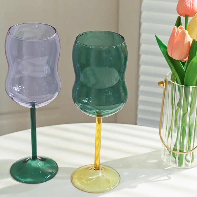 colorful fun glass cups for dinner party and home decor