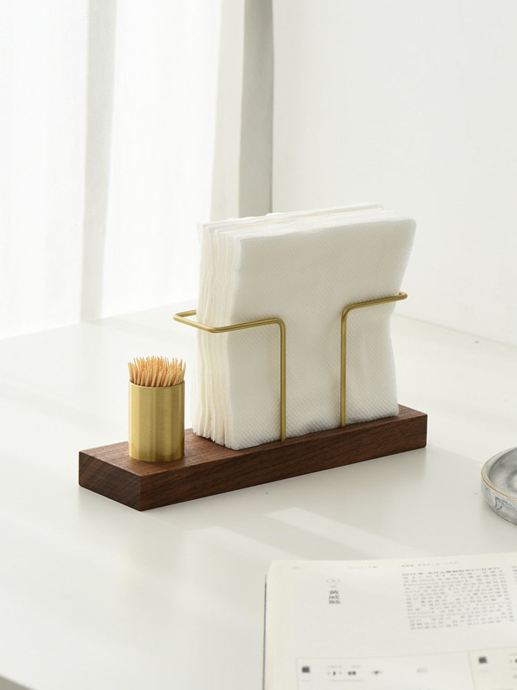 Tissue Organizer Wood Holder Tissue Box 