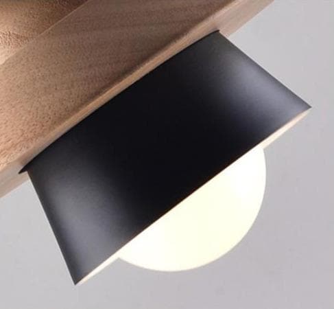 Wood and Metal Layered LED Pendant