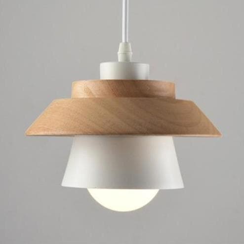 Wood and Metal Layered LED Pendant