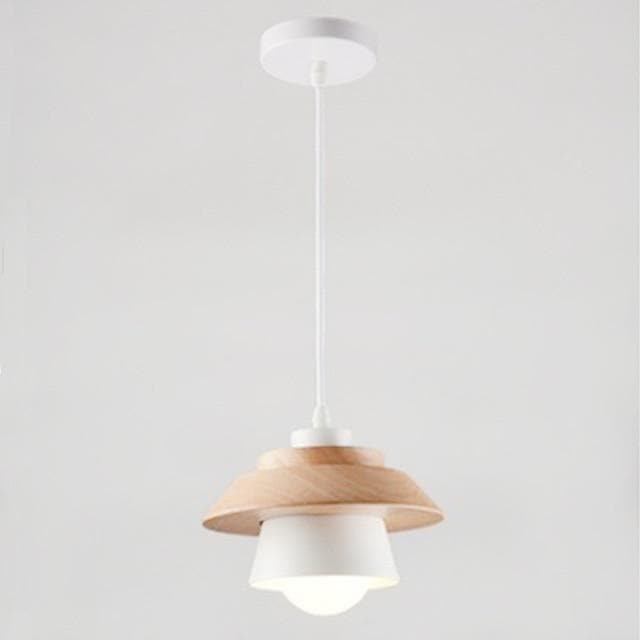 Wood and Metal Layered LED Pendant