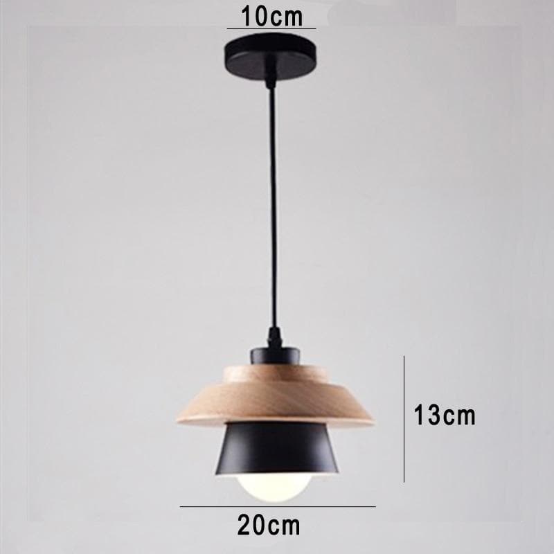 Wood and Metal Layered LED Pendant