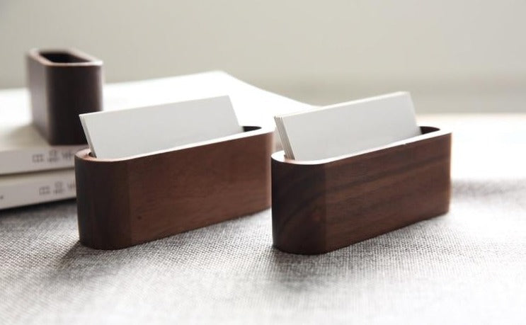 Oblique Walnut Card holder