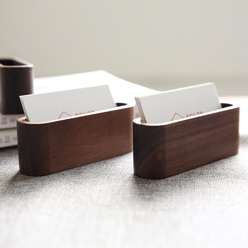 Oblique Walnut Card holder