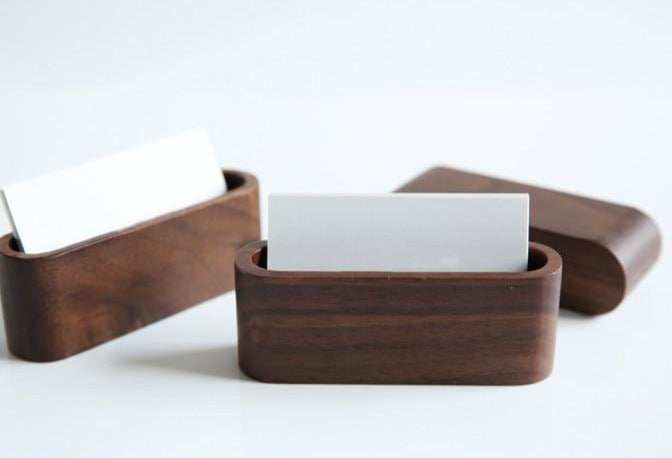 Oblique Walnut Card holder