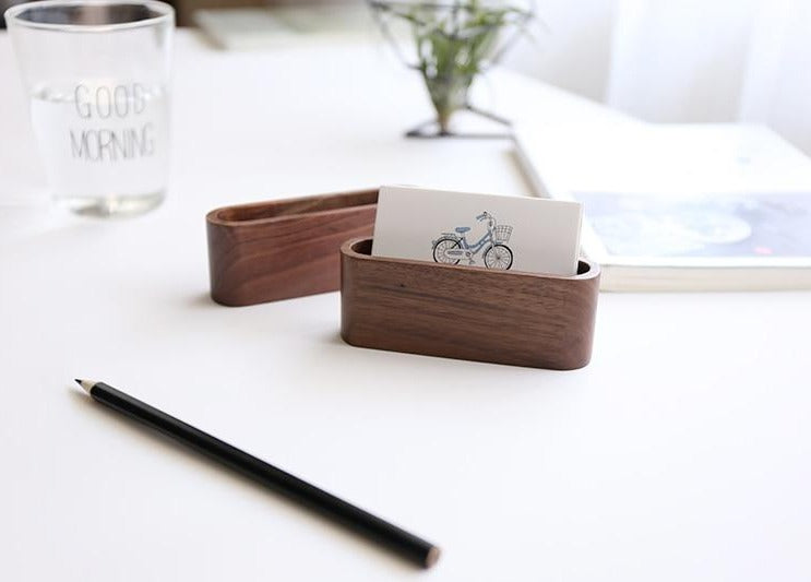 Oblique Walnut Card holder