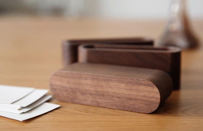 Oblique Walnut Card holder