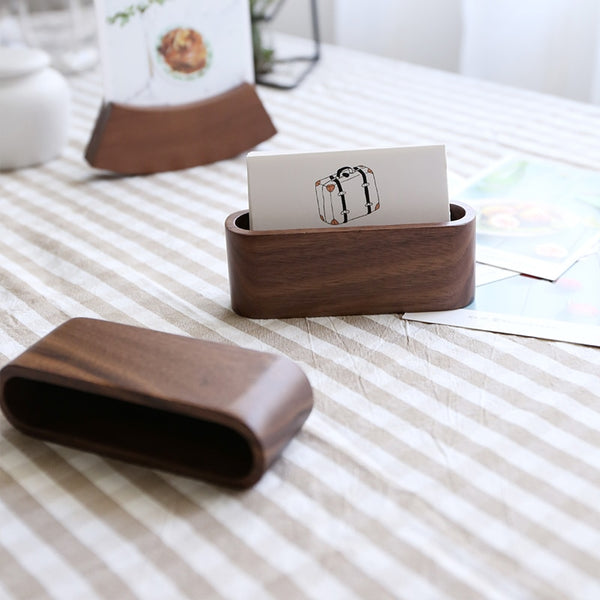 Oblique Walnut Card holder