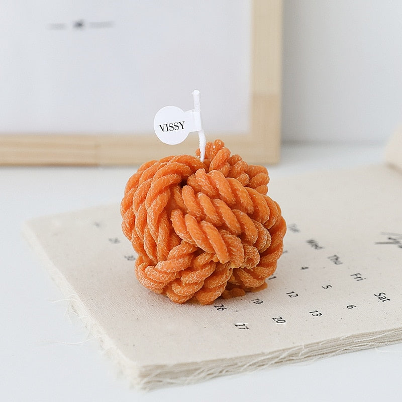 Wool Knot Textured Decorative Candle